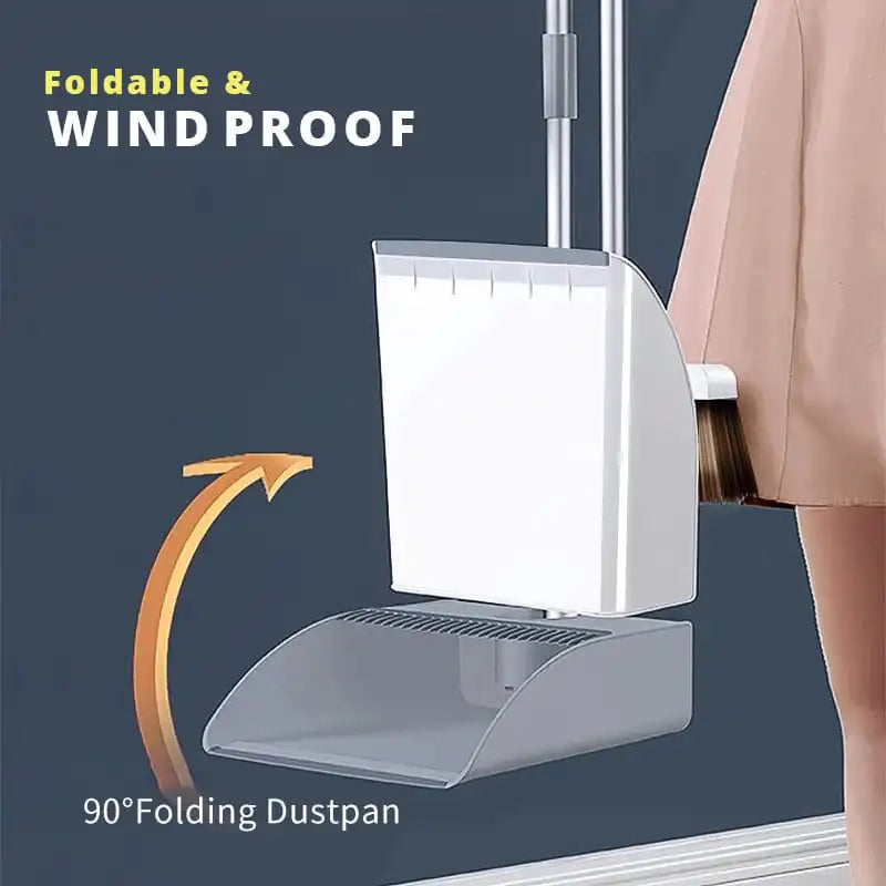 Zentrix™ CleanEdge – Windproof Broom & Dustpan Set